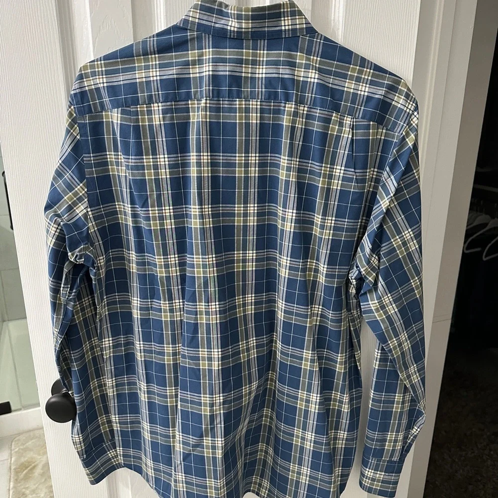 Men’s J. Crew Blue/Green Plaid Button-Down
